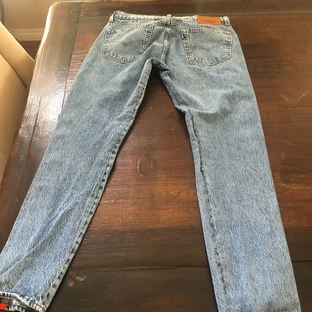 Levi's Premium Blue Jeans Men's 34x34 Dark Wash Denim Side Striped Lot 512 - Picture 2 of 13